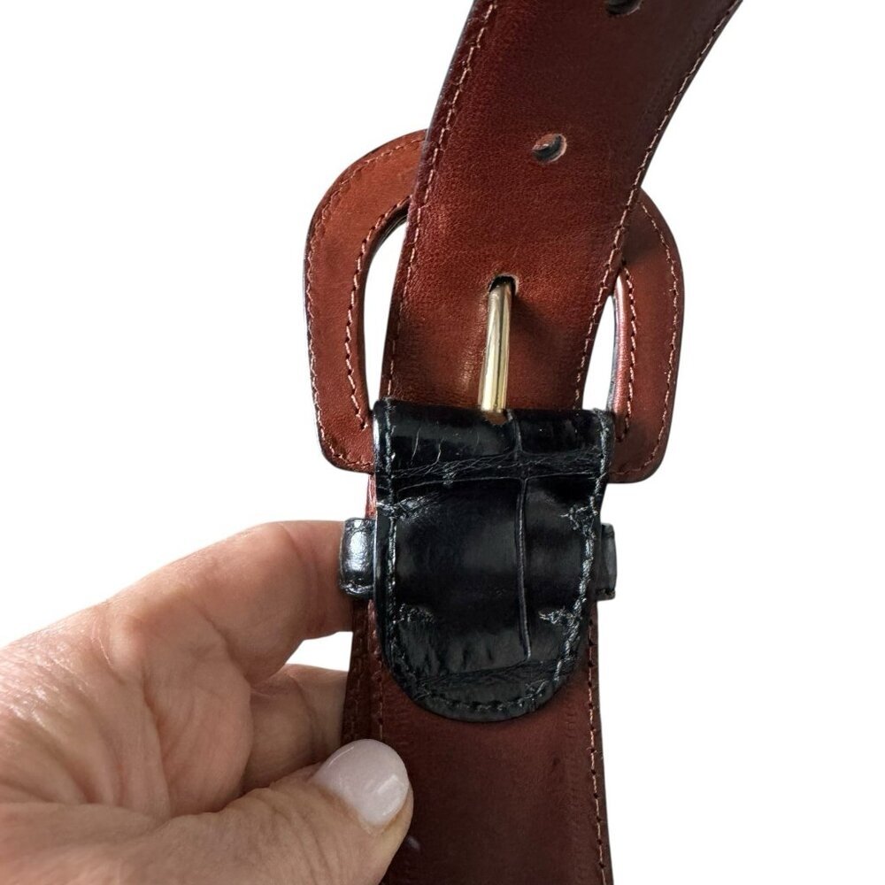 RALPH LAUREN Belt Collection Genuine Alligator Women's Size 28 black - Picture 13 of 14